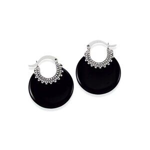 Black hoop Earrings N1648